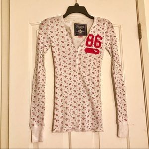 Victoria's Secret Pink Love Sparkle Thermal Shirt